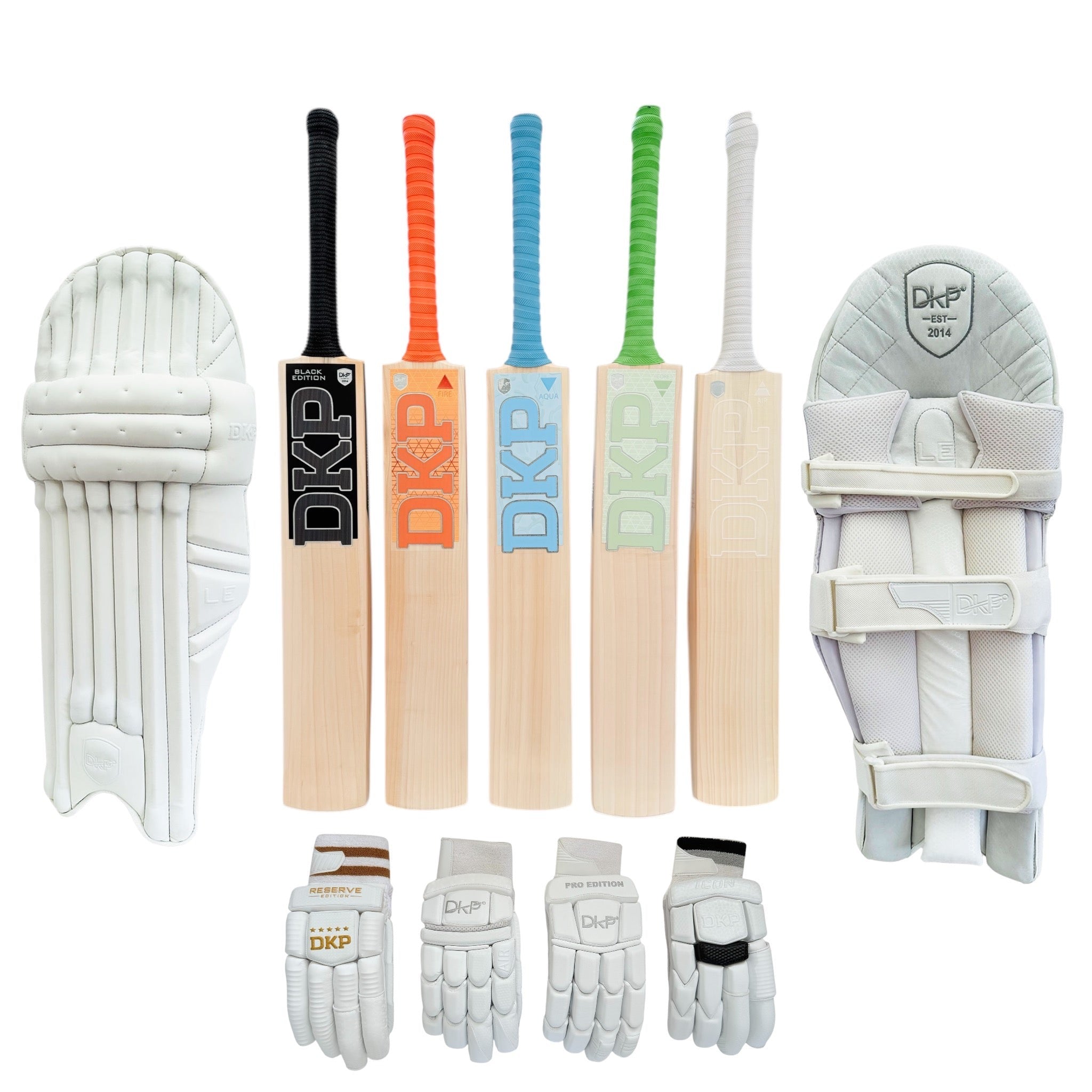 DKP Elements Bundle Cricket Bat Cricket Gloves Cricket Pads Cricket Bag