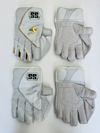 SS TON Reserve Edition Wicket Keeping Cricket Gloves | All White