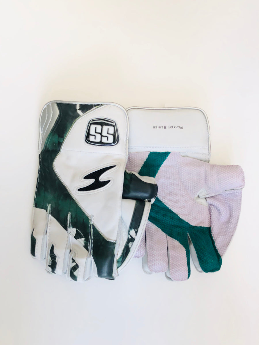 SS TON Player Edition Green Cameo Wicket Keeping Cricket Gloves DKP