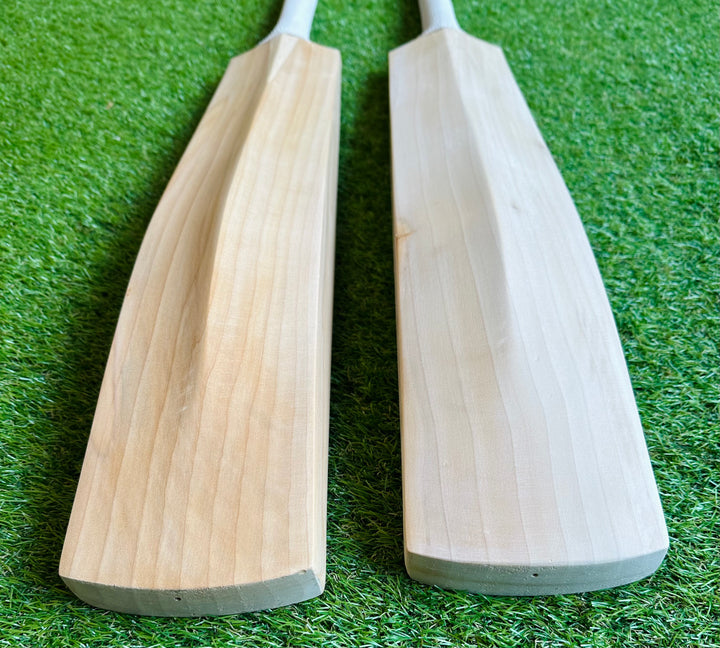 Plain Grade 1+ English Willow Cricket Bat | Long Handle