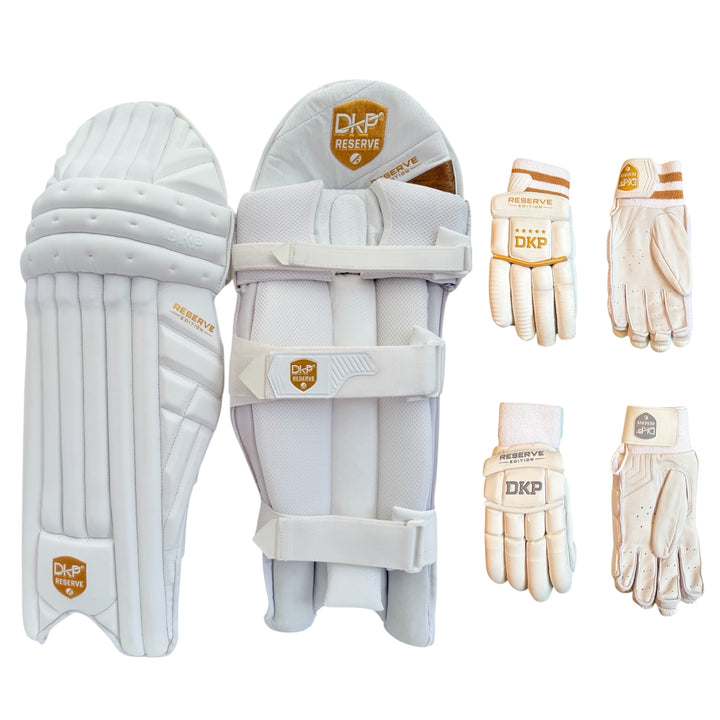 DKP Reserve Edition Cricket Batting Pads and Gloves Bundle