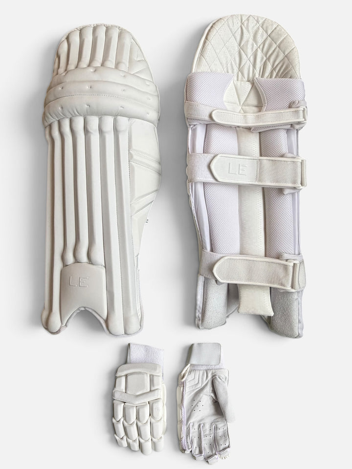 Plain Limited Edition Cricket Batting Pads and Gloves Bundle