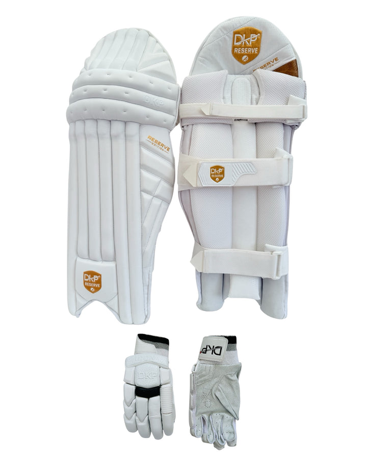 DKP Reserve Edition Cricket Batting Pads and Gloves Bundle