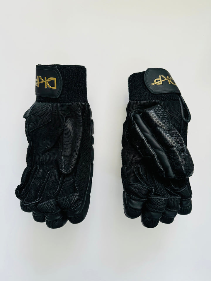 DKP Limited Edition Black and Navy Cricket Batting Gloves