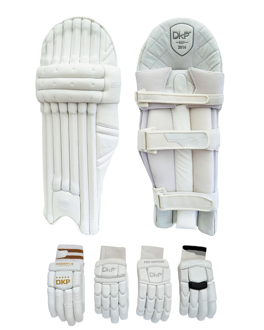 DKP Limited Edition Cricket Batting Pads and Gloves Bundle