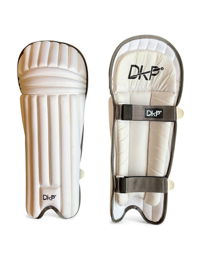 DKP Pro White Moulded Two Strap Cricket Batting Pads