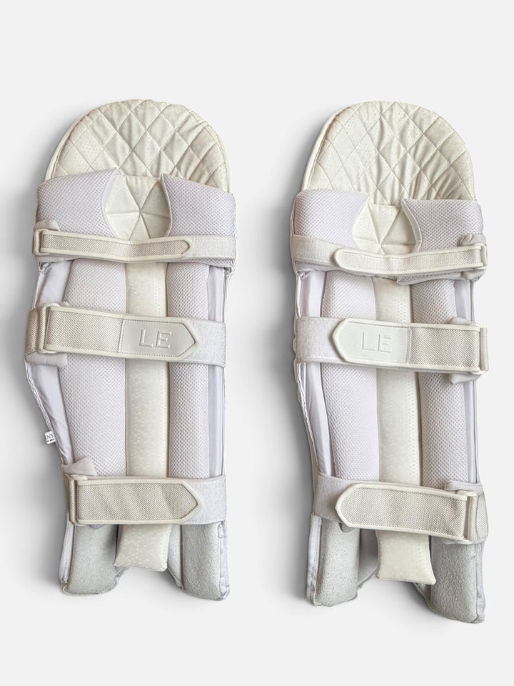Plain LE White Batting Cricket Pads
