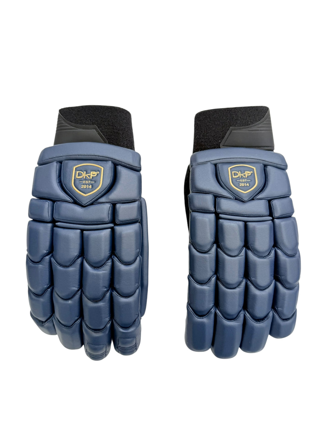 DKP Players Navy Cricket Batting Pads and Gloves Bundle