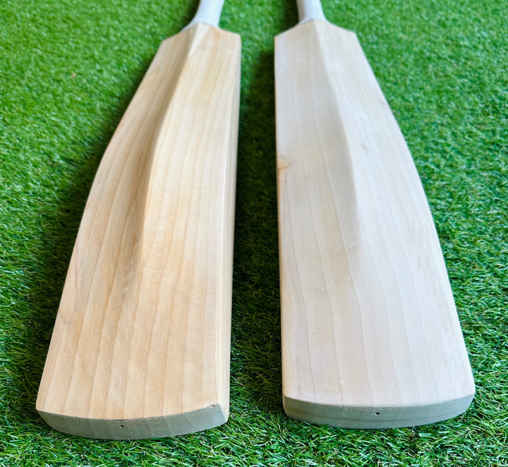 Plain Grade 1+ English Willow Cricket Bat | Long Handle