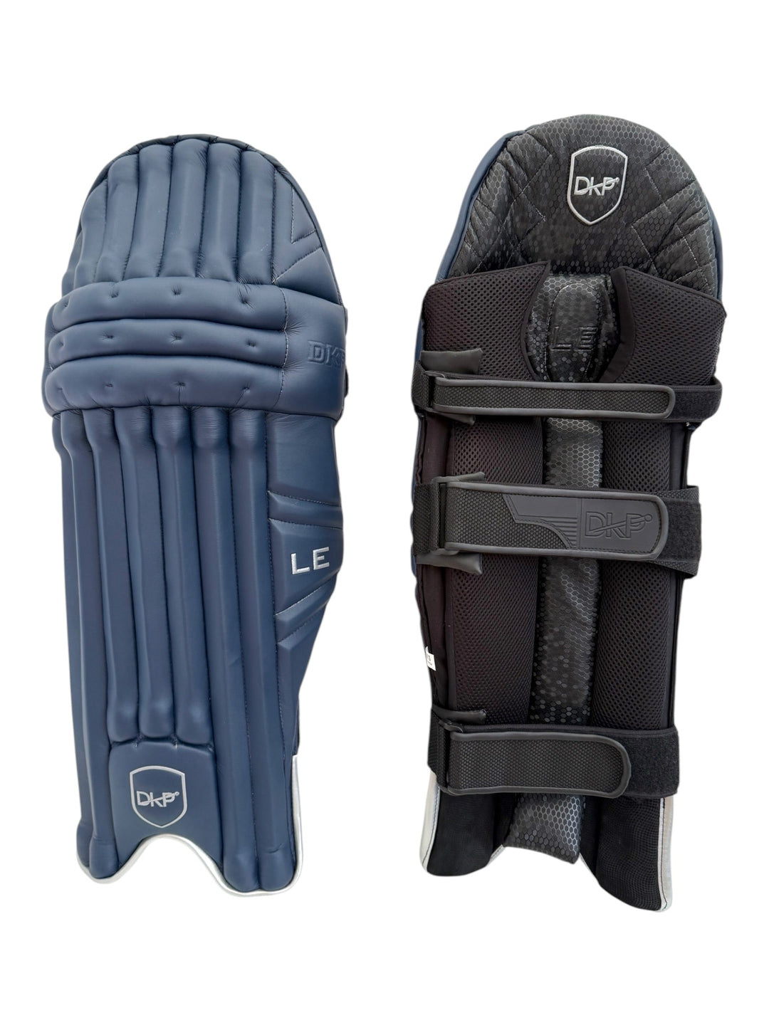 DKP Limited Edition Black/Navy Cricket Batting Pads and Gloves Bundle