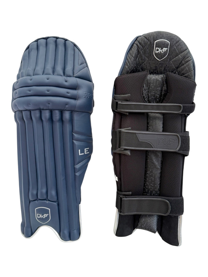 DKP Limited Edition Black/Navy Cricket Batting Pads and Gloves Bundle