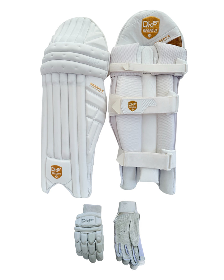 DKP Reserve Edition Cricket Batting Pads and Gloves Bundle