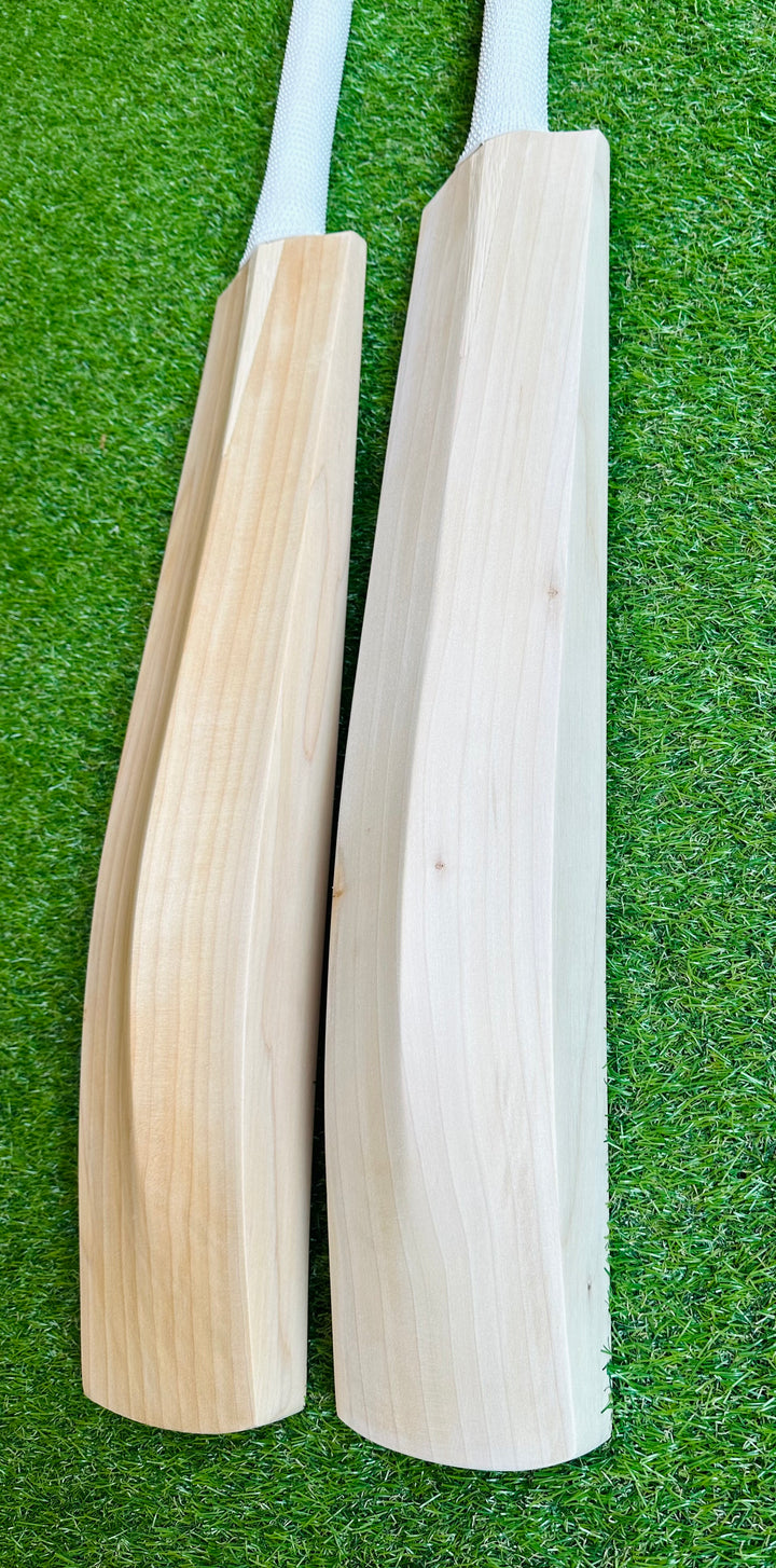 Plain Grade 1+ English Willow Cricket Bat | Long Handle
