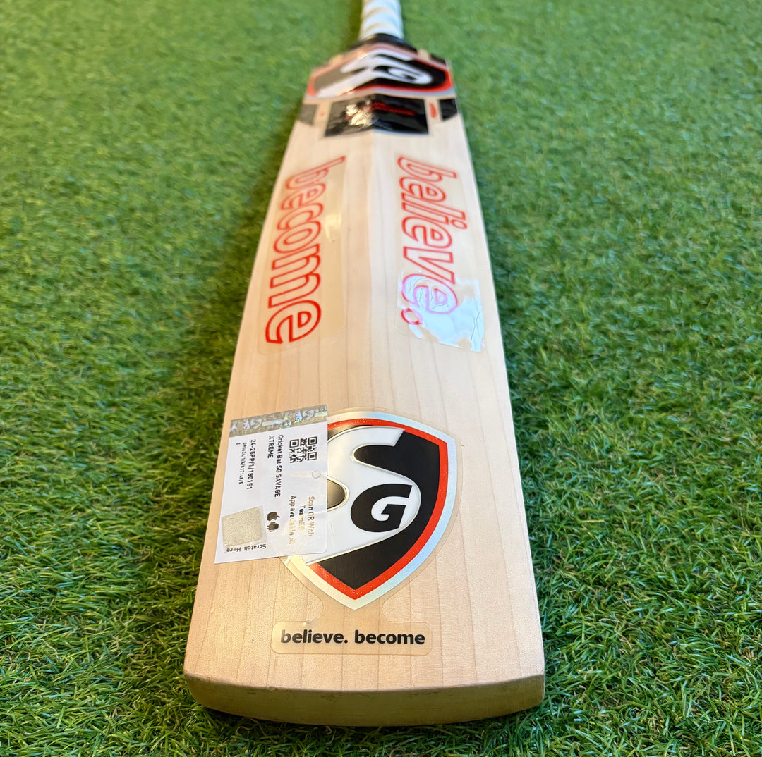 SG Savage Xtreme Pro Cricket Bat | 40mm Edges | Full Profile