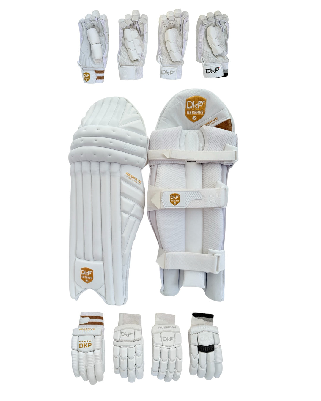 DKP Reserve Edition Cricket Batting Pads and Gloves Bundle