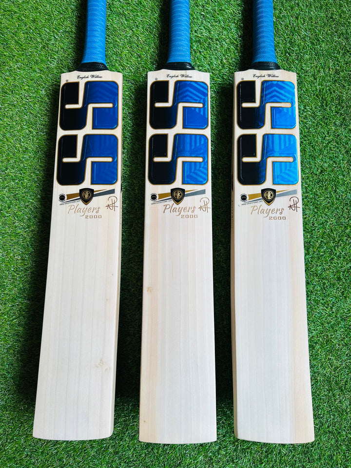 SS TON Players 2000 Blue Edition Cricket Bat | 40mm Edges