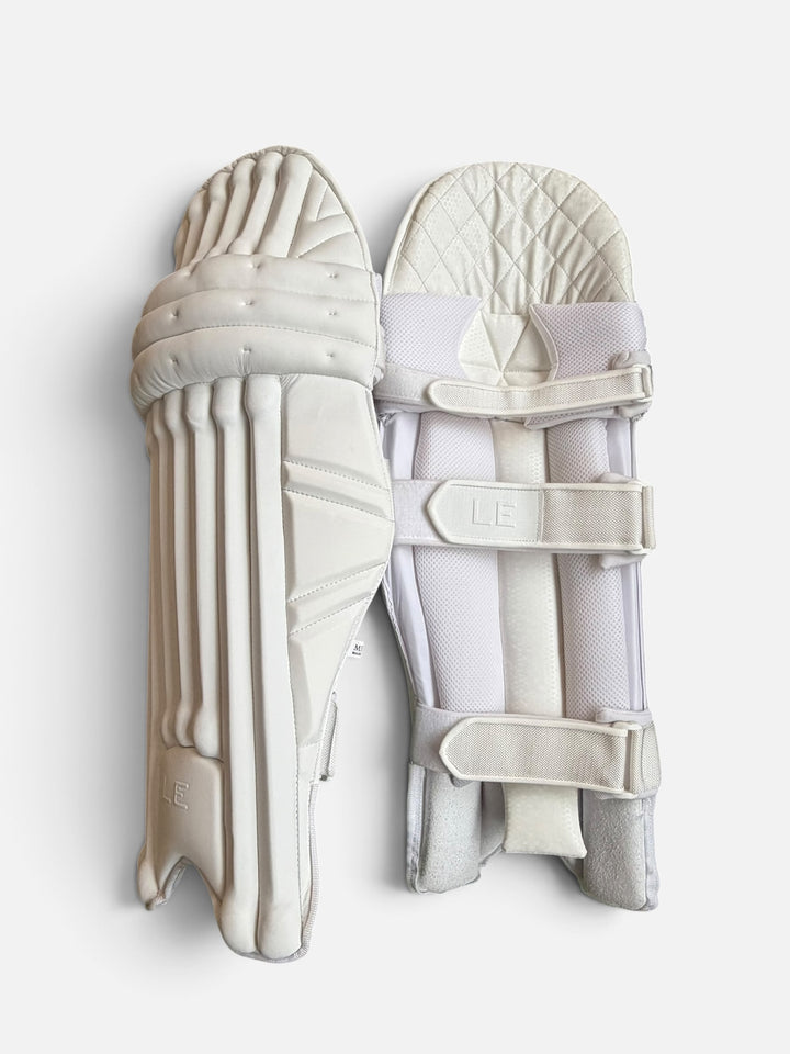 Plain LE White Batting Cricket Pads
