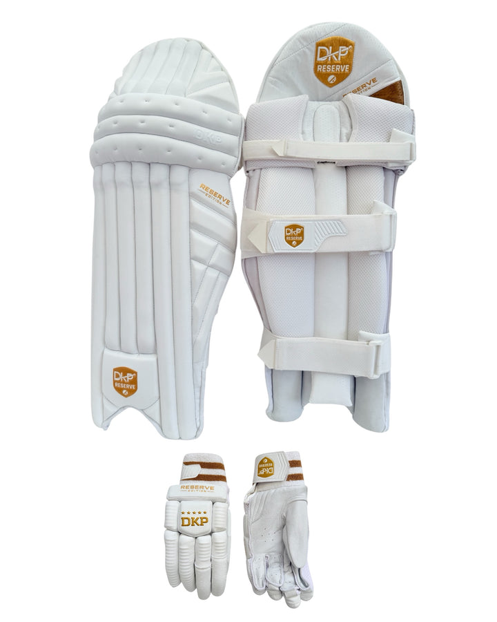 DKP Reserve Edition Cricket Batting Pads and Gloves Bundle