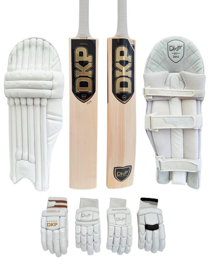 DKP Icon Bundle | Cricket Bat | Cricket Gloves | Cricket Pads | Cricket Bag