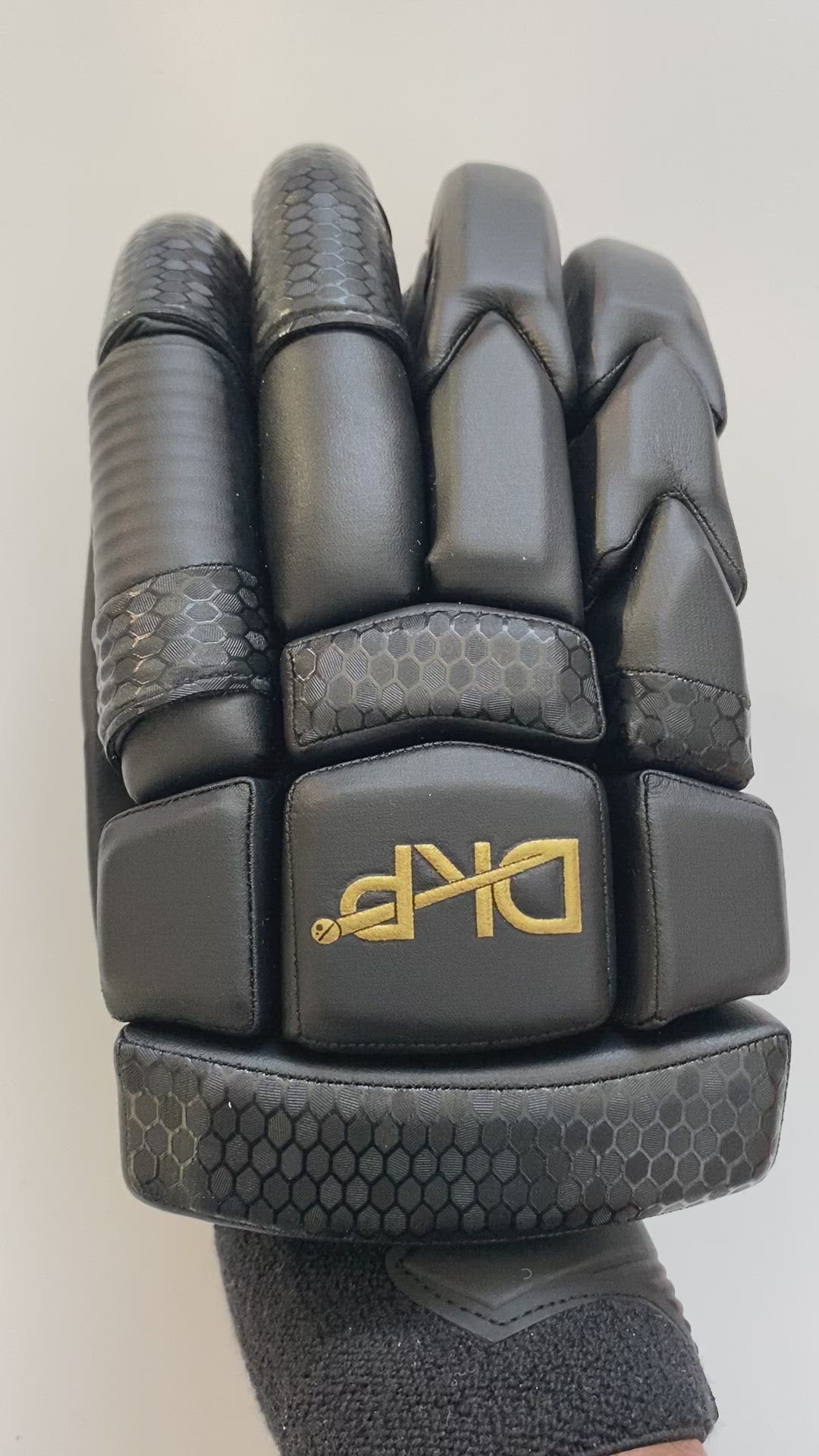 DKP Pro Black and Navy Cricket Batting Gloves