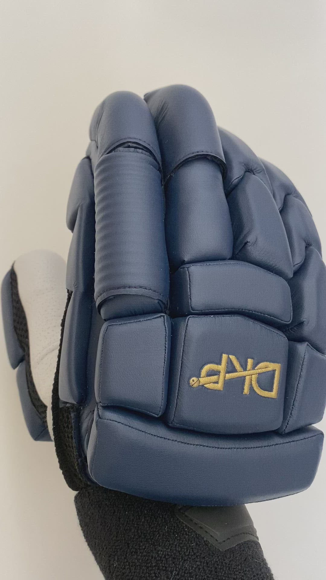 DKP Pro Black and Navy Cricket Batting Gloves