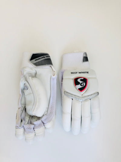 SG Test White Cricket Batting Gloves - DKP Cricket Online