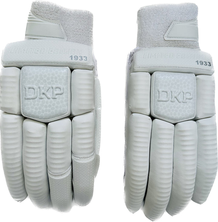 DKP Limited Edition White Cricket Batting Gloves