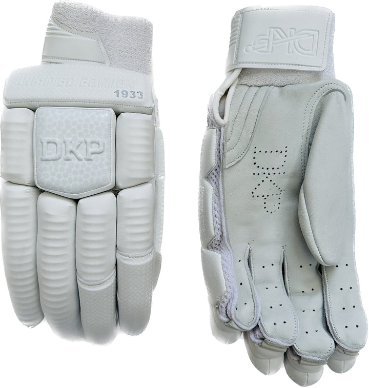 DKP Limited Edition White Cricket Batting Gloves