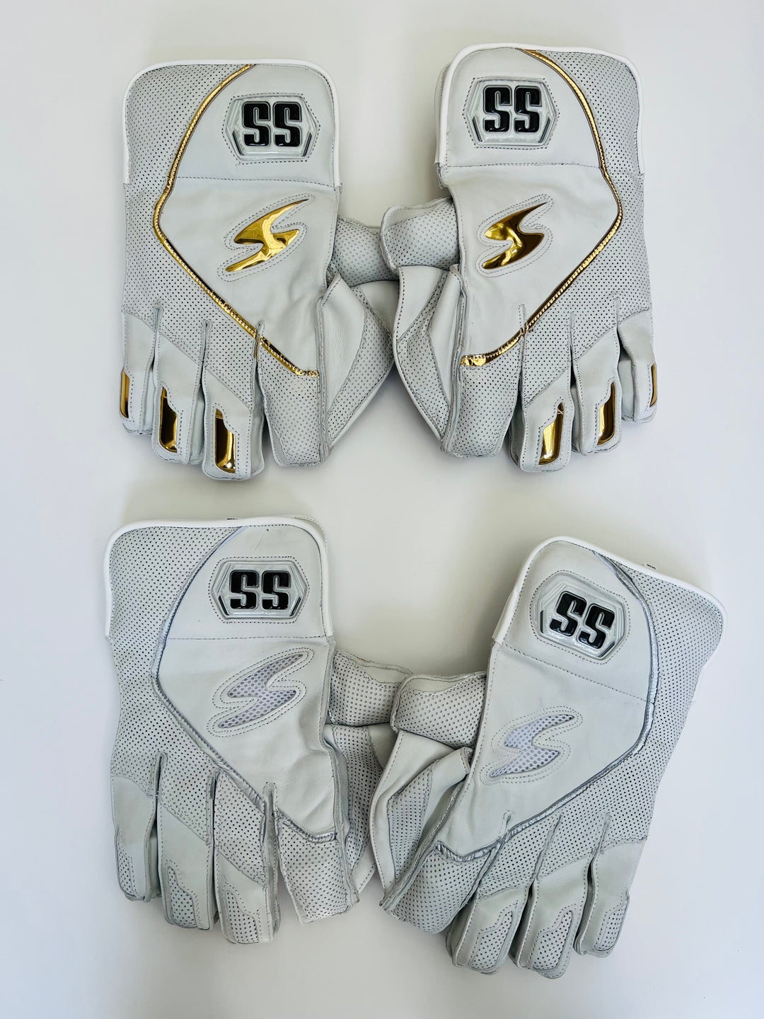 SS TON Reserve Edition Wicket Keeping Cricket Gloves | All White