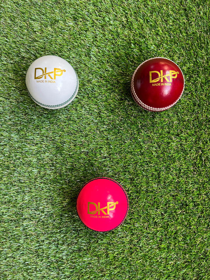 DKP Legacy Cricket Ball (Pack of 1, 3, 6, 12) | Red, White and Pink