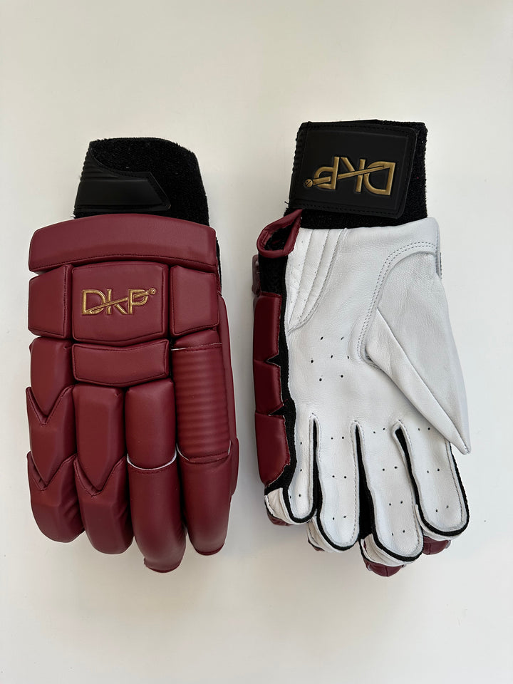 DKP Pro Maroon Cricket Batting Gloves