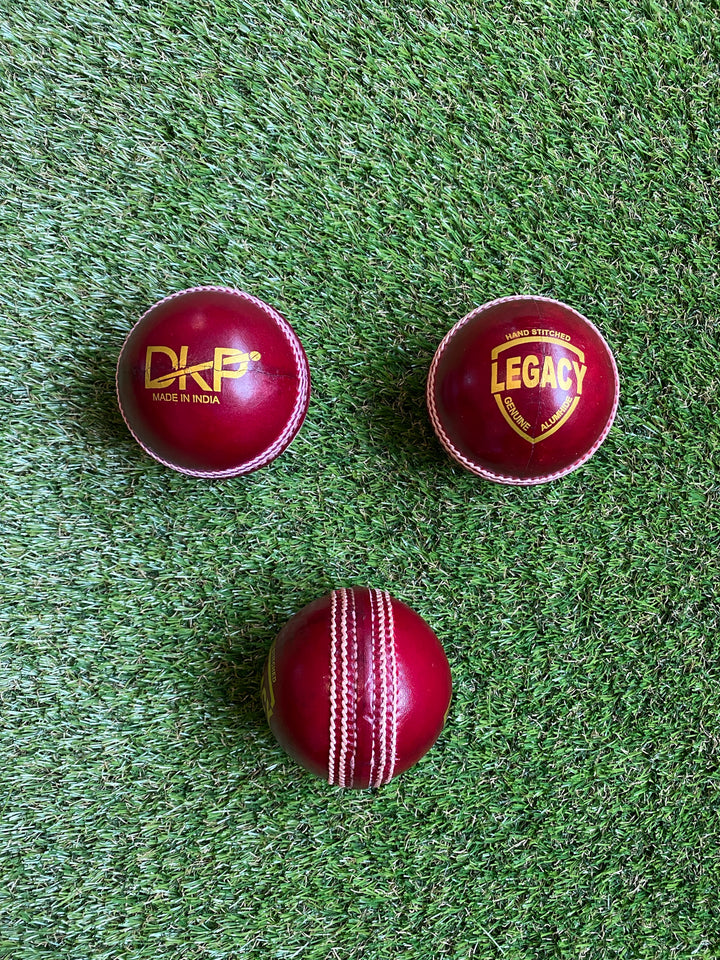 DKP Legacy Cricket Ball (Pack of 1, 3, 6, 12) | Red, White and Pink