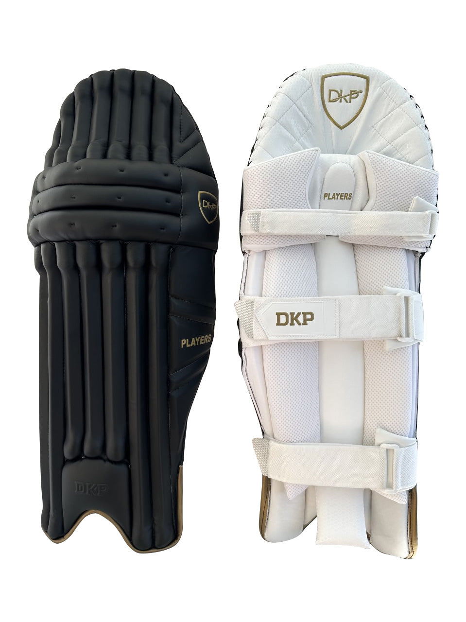 DKP Players Navy/Black Cricket Batting Pads and Batting Gloves Bundle